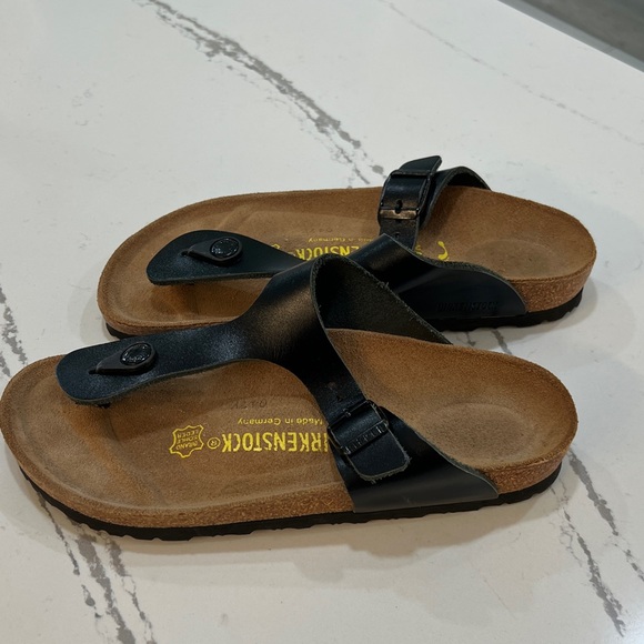 Birkenstock Gizeh Birko-Flor Slide Black Sandals size 37 EU/ 6.5 US - Picture 7 of 15